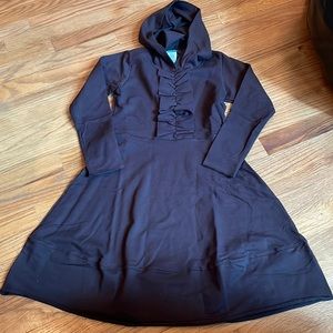 NWOT- Nano dress-chocolate brown-size 10-hood-long sleeves-MUST HAVE!